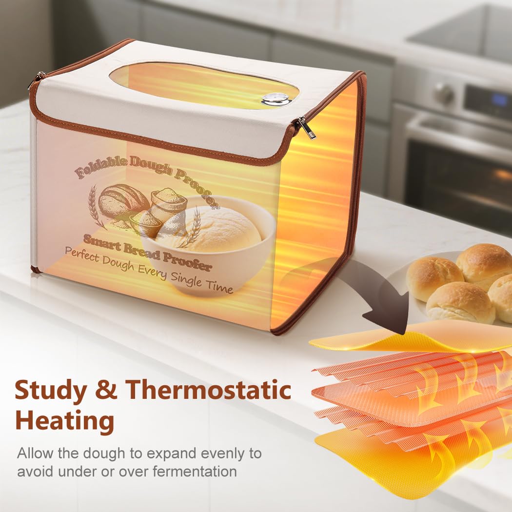 CrsaSwivo bread proofing box interior dimensions, roomy for multiple bowls