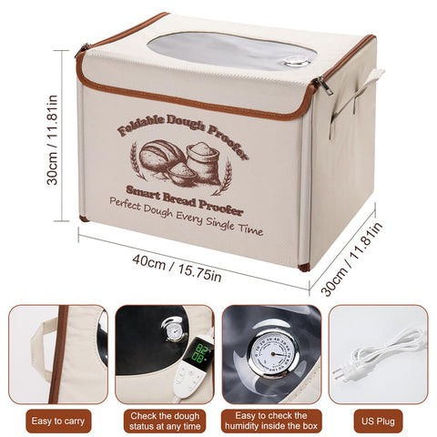 CrsaSwivo bread proofing box viewing window lets you watch dough