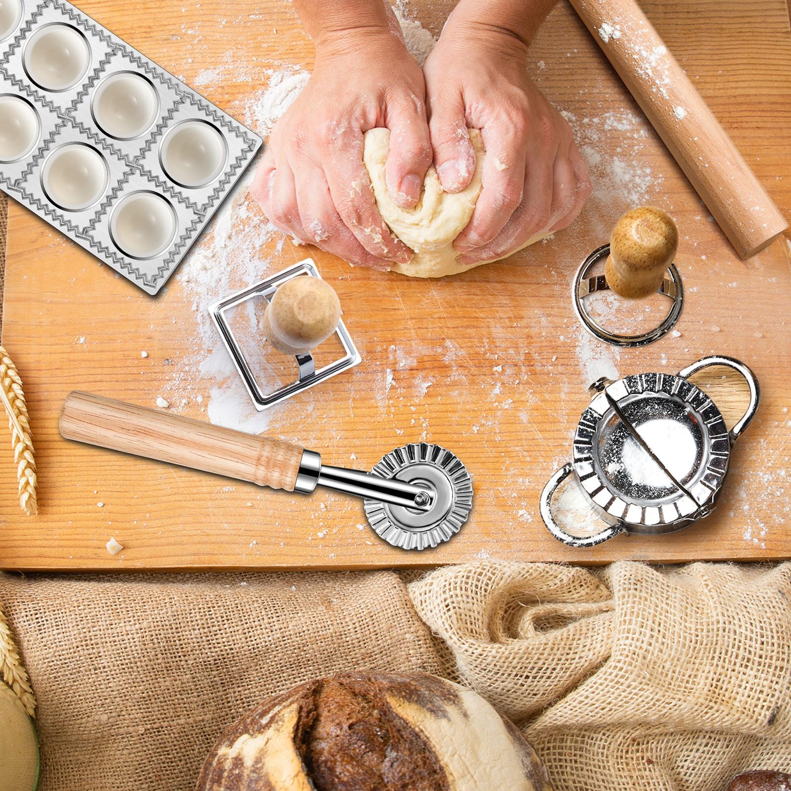 Crssbrohip circular cutter shapes consistent rims for professional-looking dumplings.