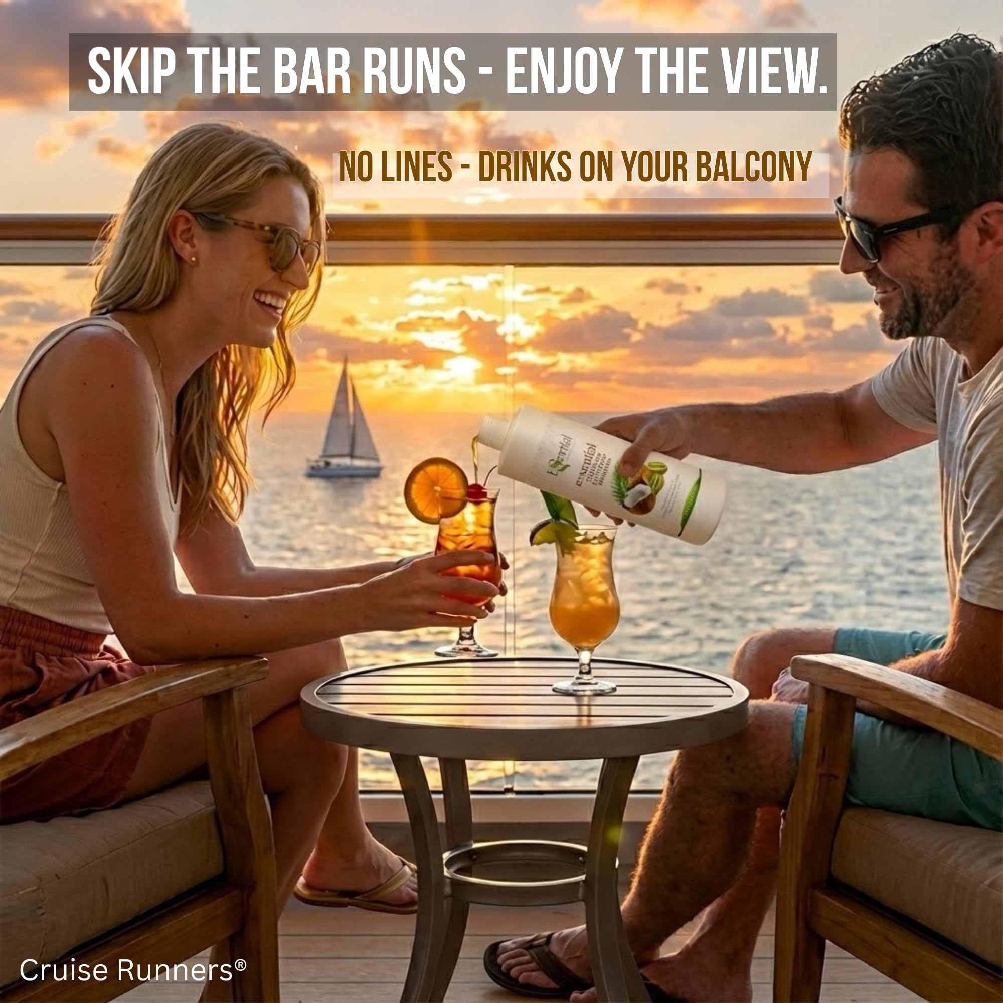 Cruise Runners secure-caps-closeup highlights durable, spill-resistant bottles