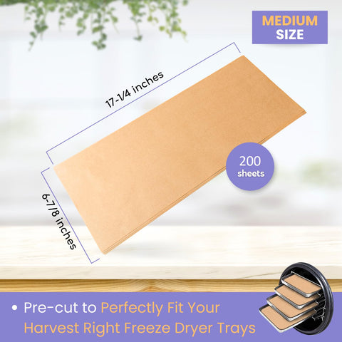 Crunch Co pre-cut sheets provide easy removal from freeze-dried foods.