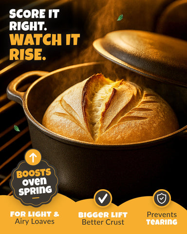 CRUSTLOVE bread scoring tool gift set presents a complete kit for bakers.