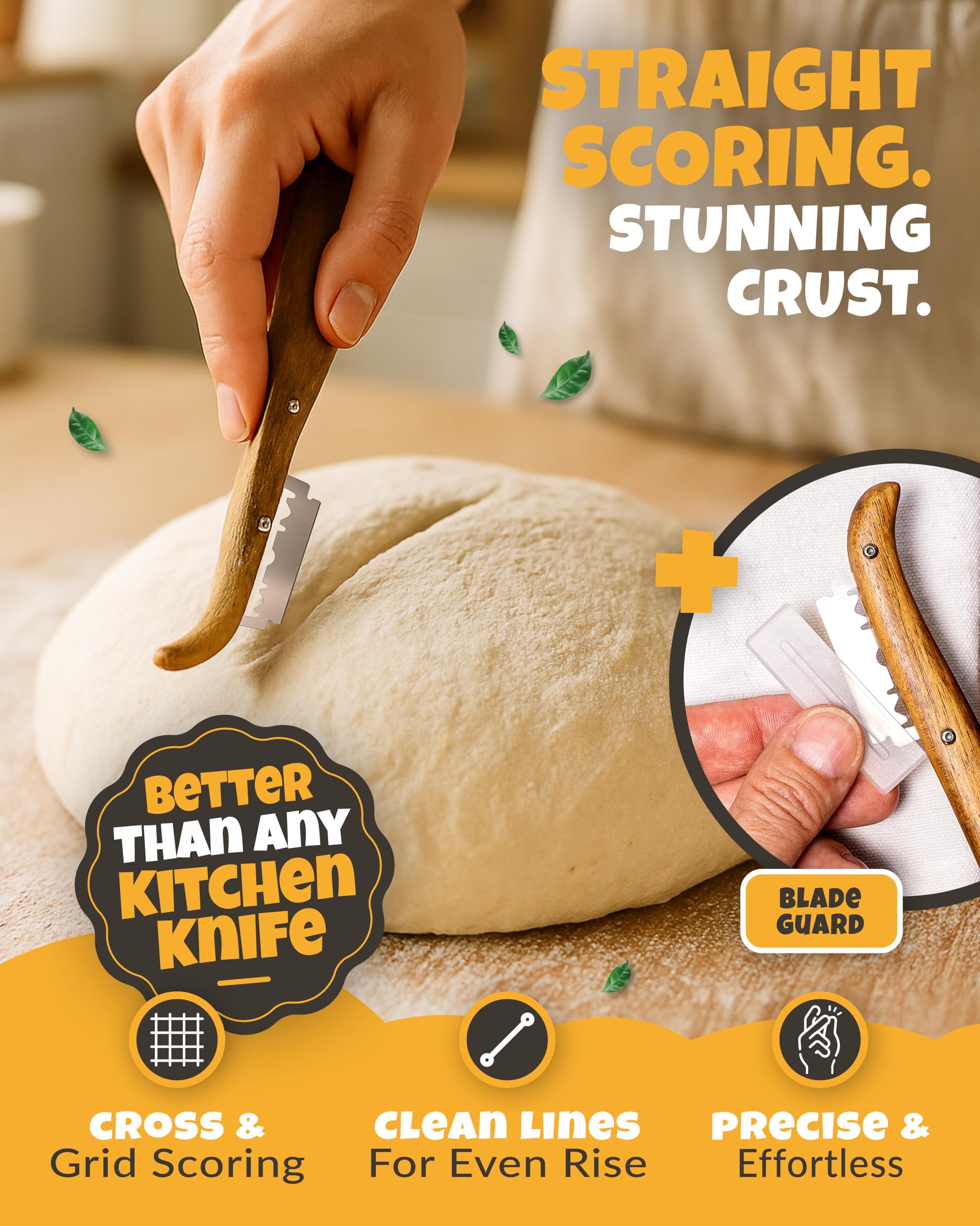 CRUSTLOVE replaceable blades pack keeps your bread scoring tool ready for ongoing use.