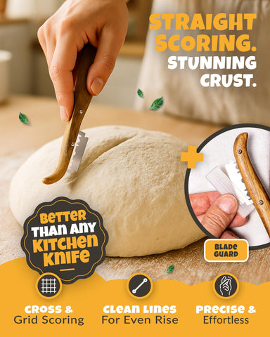 CRUSTLOVE replaceable blades pack keeps your bread scoring tool ready for ongoing use.