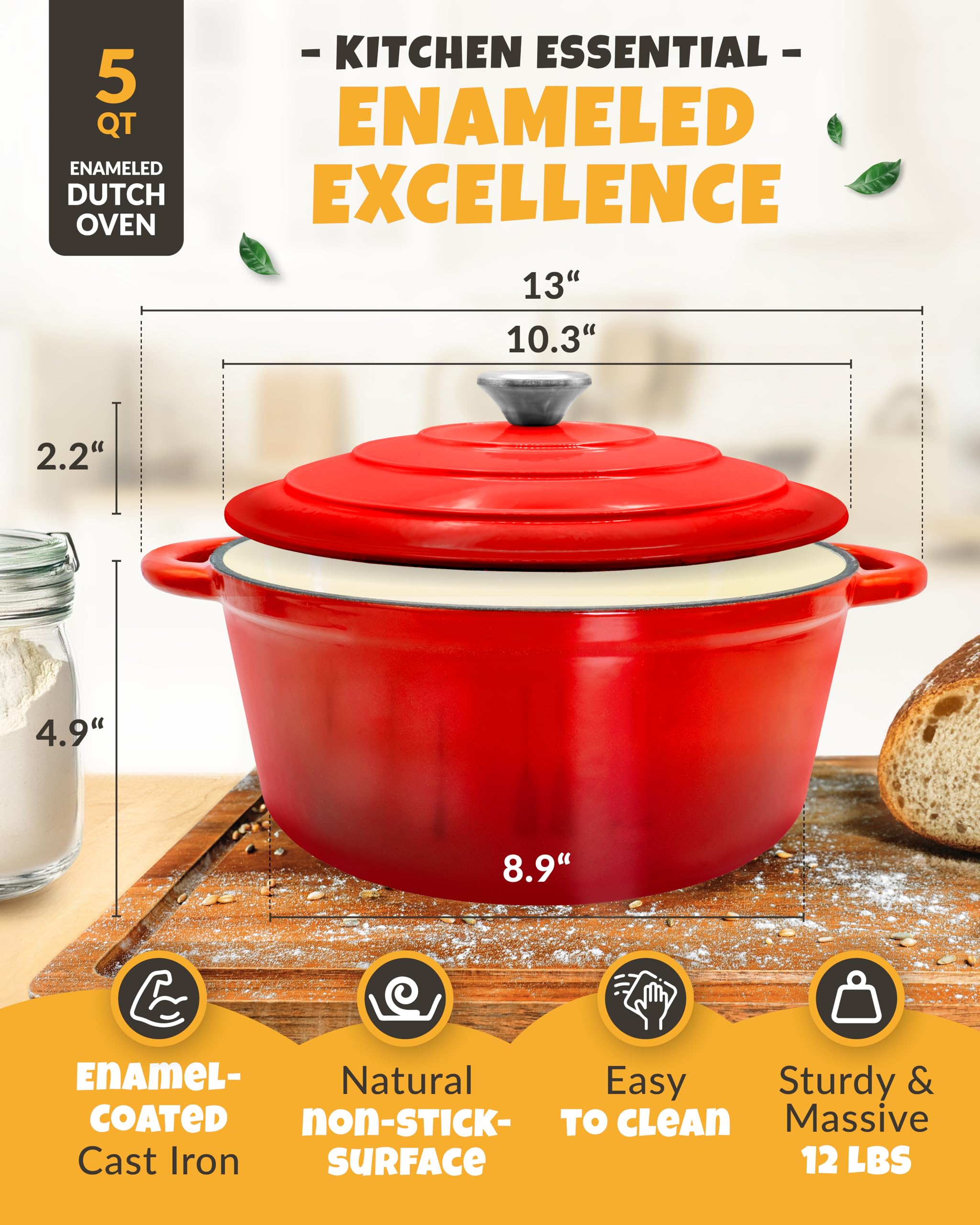 CRUSTLOVE silicone dutch-oven sling aids safe lifting