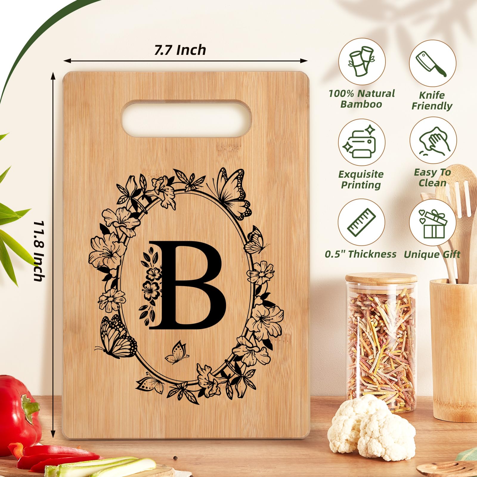 CryCarrot cutting board with sturdy handle for easy serving.