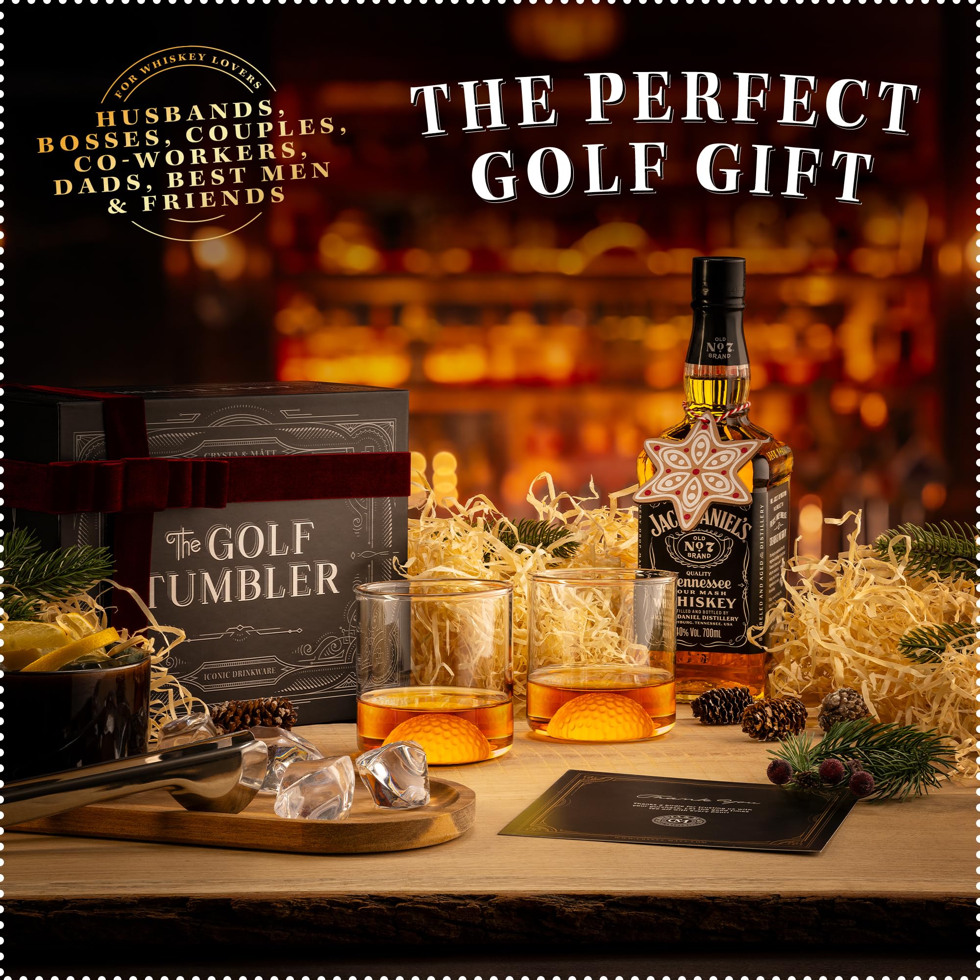 CRYSTA & MÅTT golf-themed drinkware for enthusiasts and collectors
