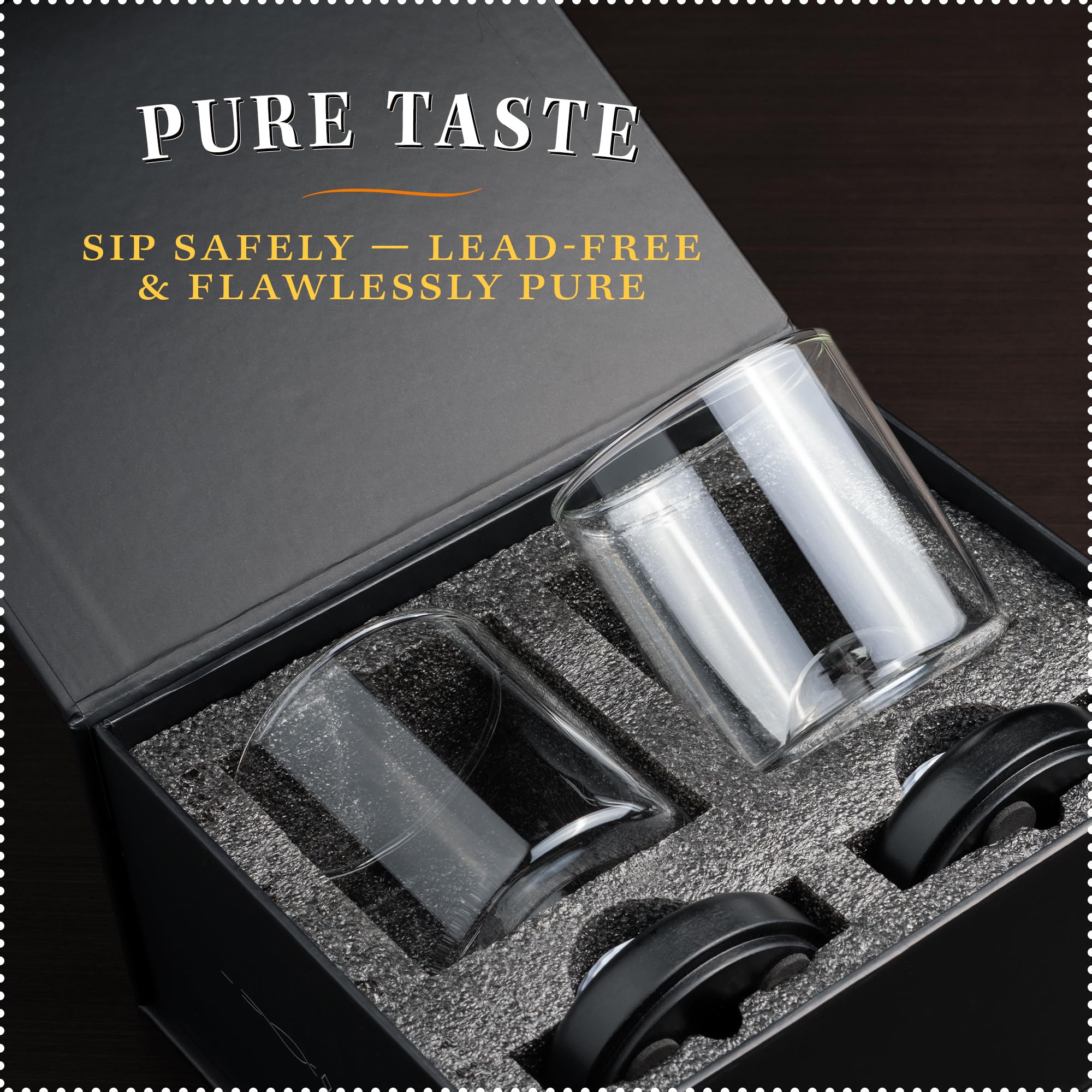 CRYSTA & MÅTT lead-free glass ensures clean, pure sipping and long-lasting clarity.