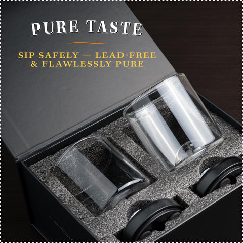 CRYSTA & MÅTT lead-free glass ensures clean, pure sipping and long-lasting clarity.