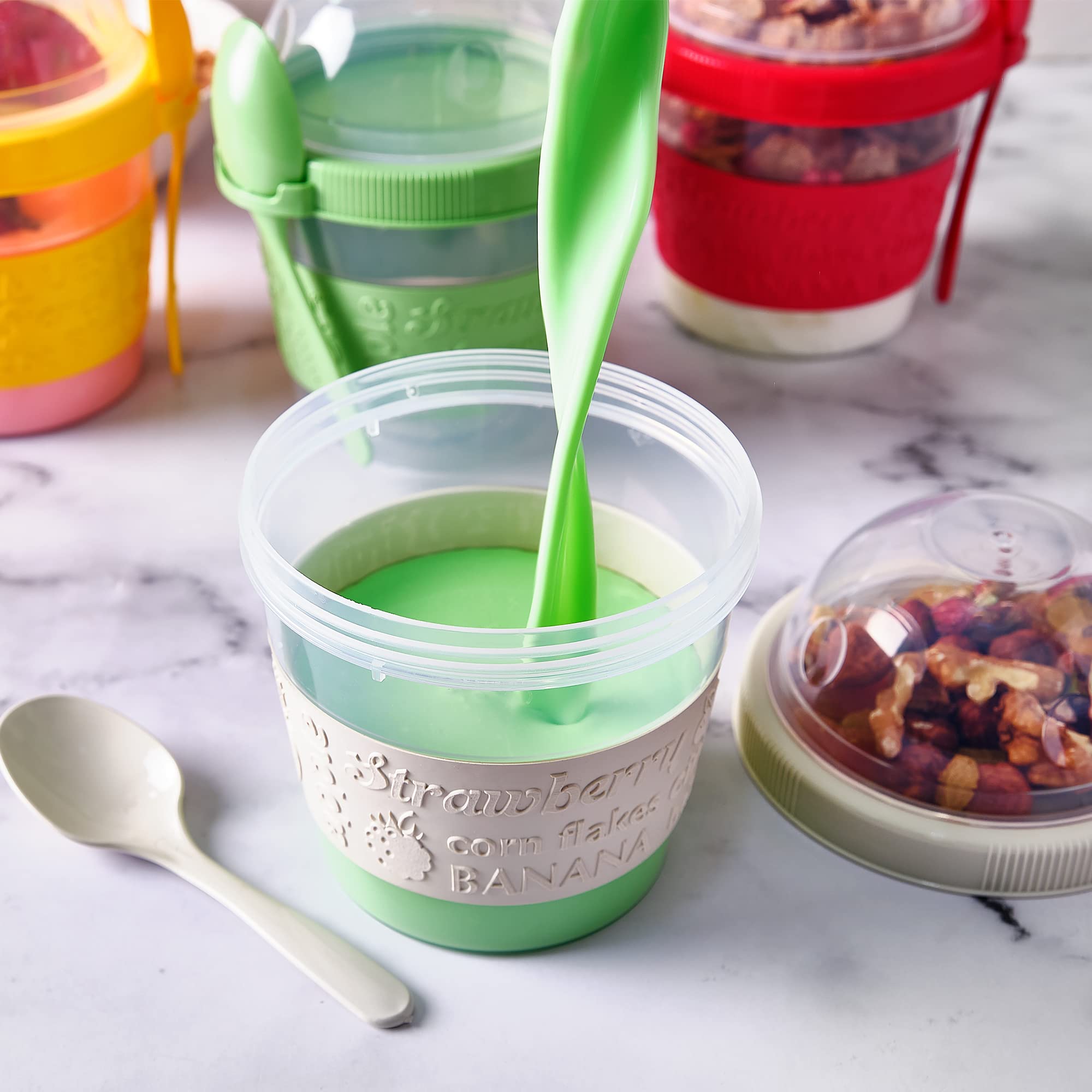 Crystalia 16.9 oz capacity keeps portions ready for meals or snacks.