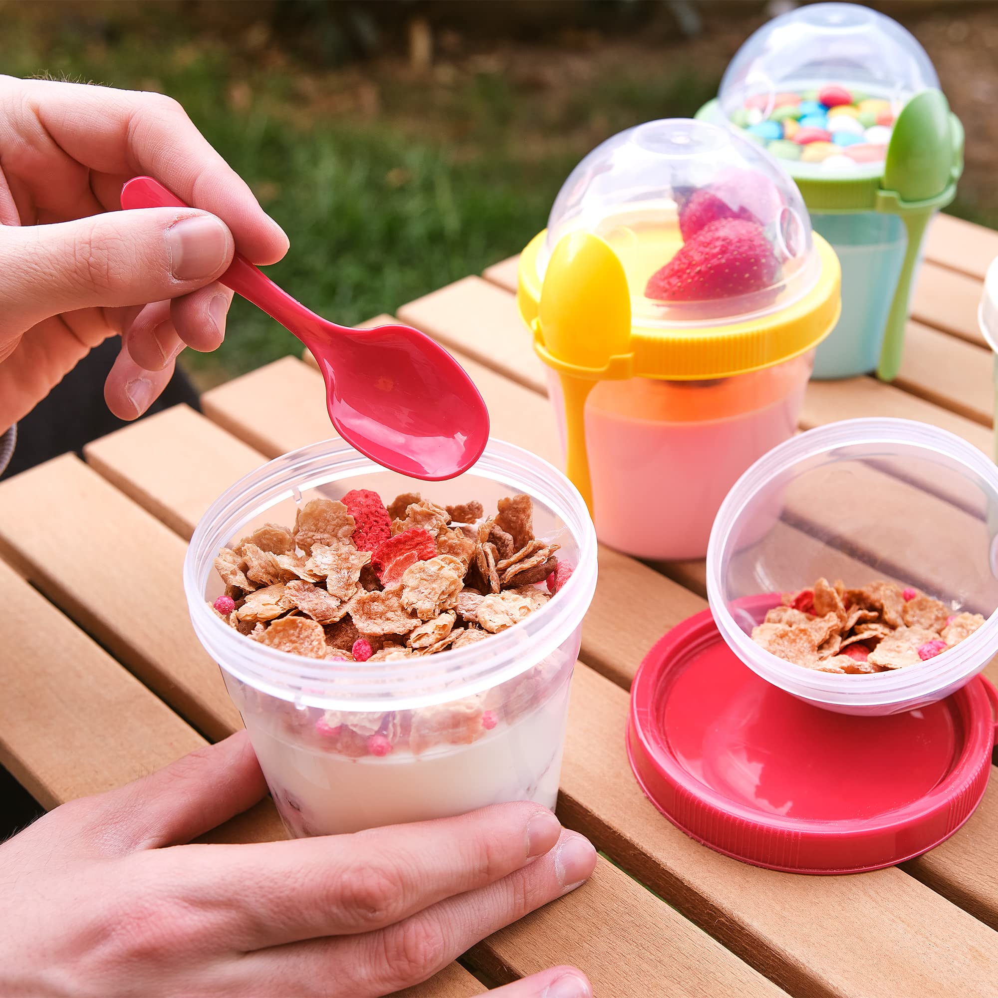 Crystalia kid friendly yogurt parfait containers for school lunches