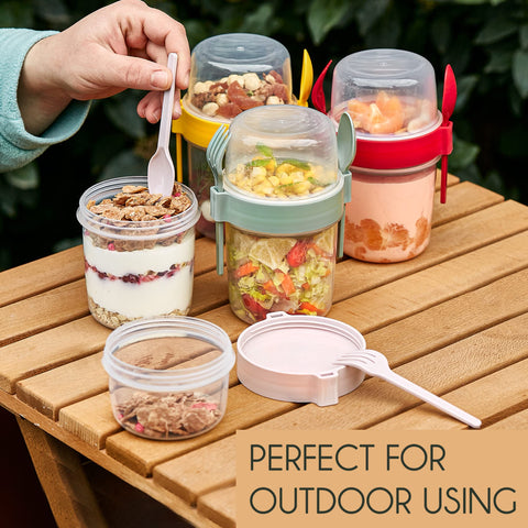 Crystalia freezer-safe parfait cups for prep ahead and storage