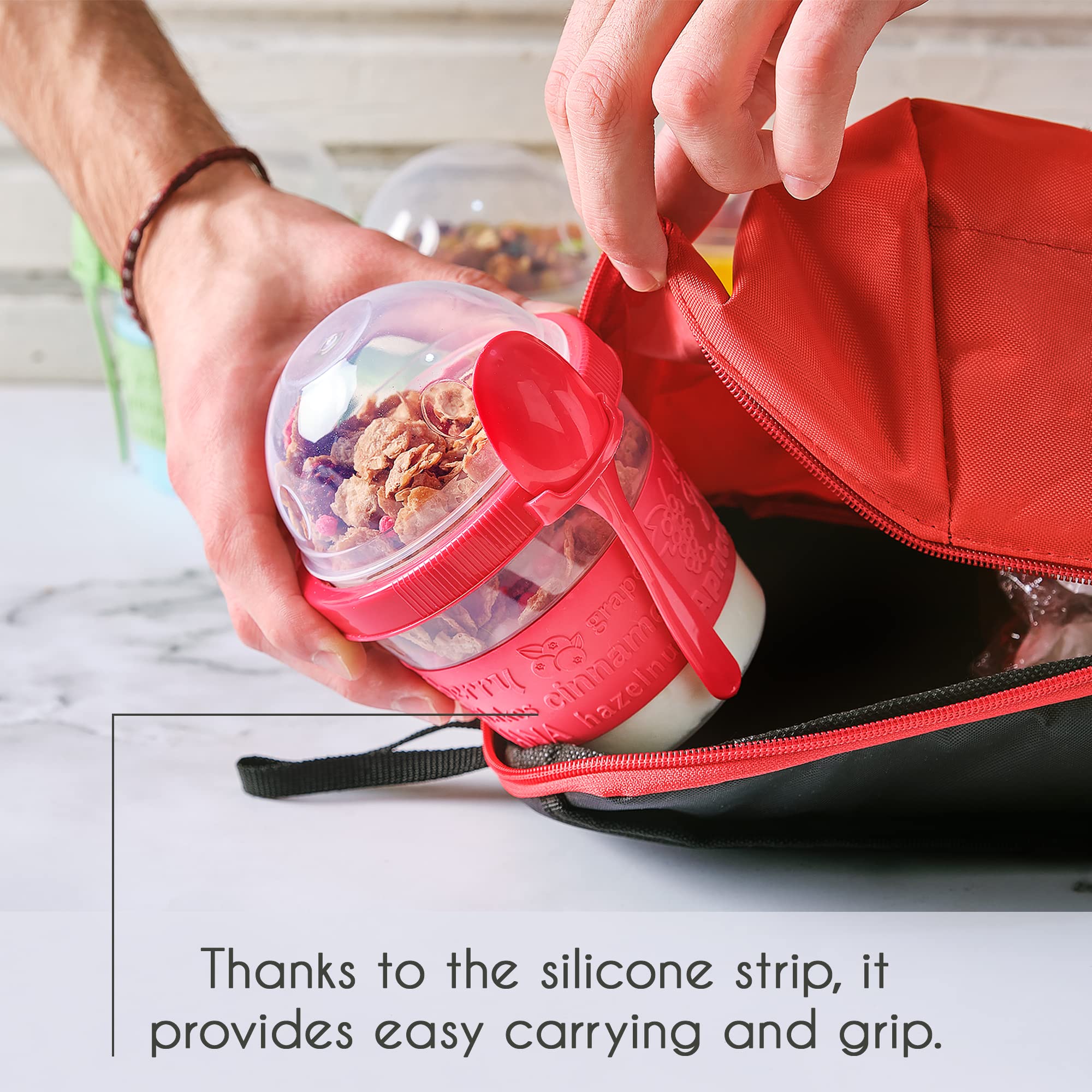 Crystalia versatile cups ideal for cereal, oats, fruit, or dips.