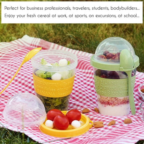 Crystalia compact yogurt cups stackable design saves kitchen storage