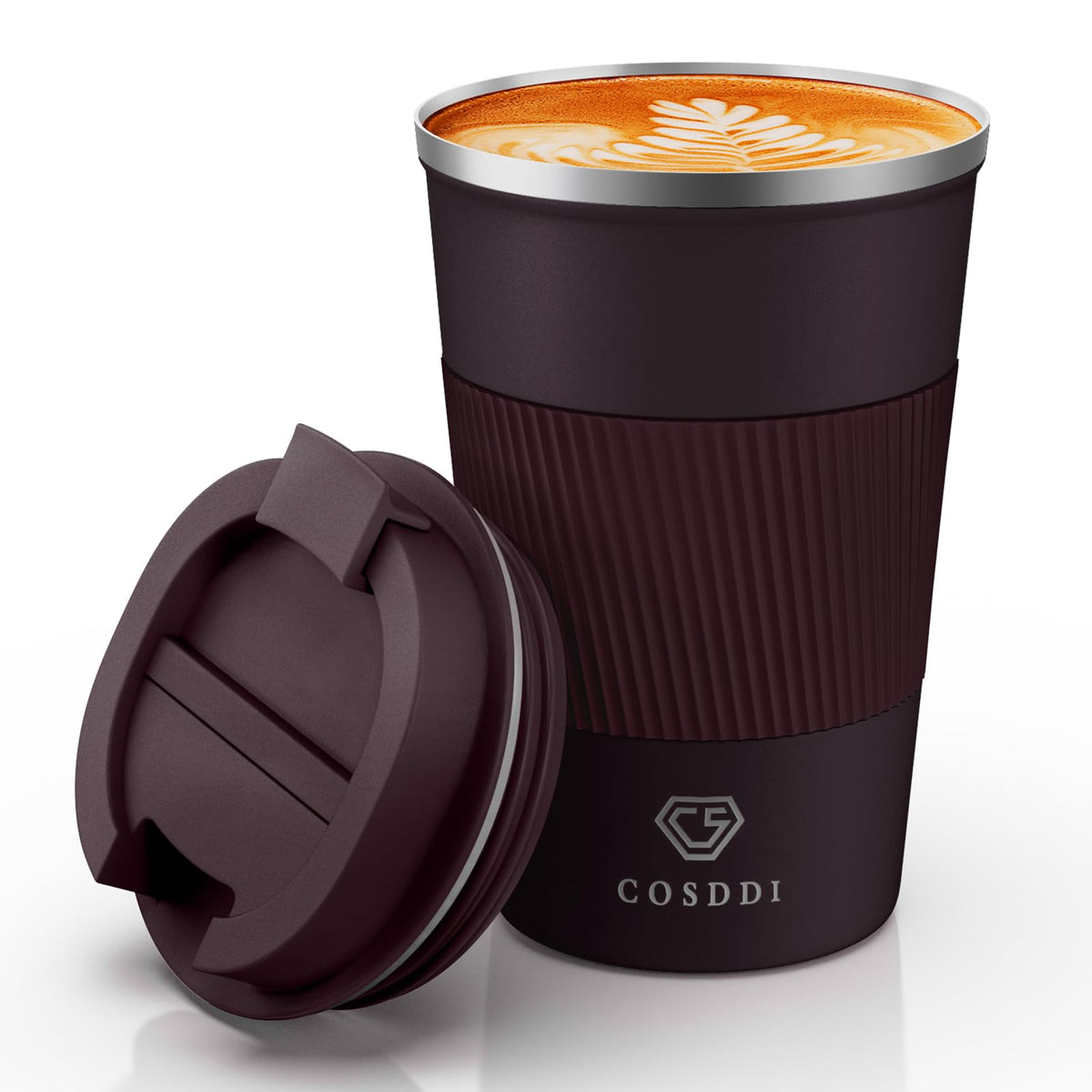 CS COSDDI 12oz stainless steel tumbler with vacuum insulation keeps drinks hot or cold.