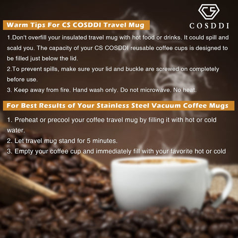 CS COSDDI hand-wash-only tumbler for easy care