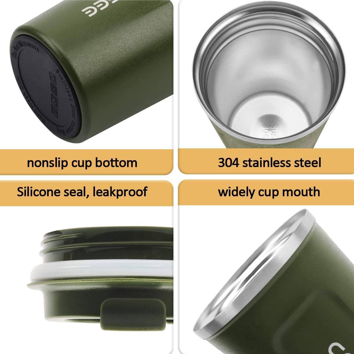 CS COSDDI green lid seal close-up showing leak-proof design