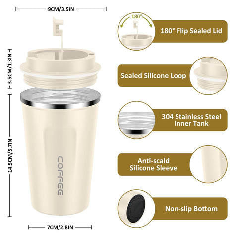 CS COSDDI narrow-body travel mug fits most car cup holders.