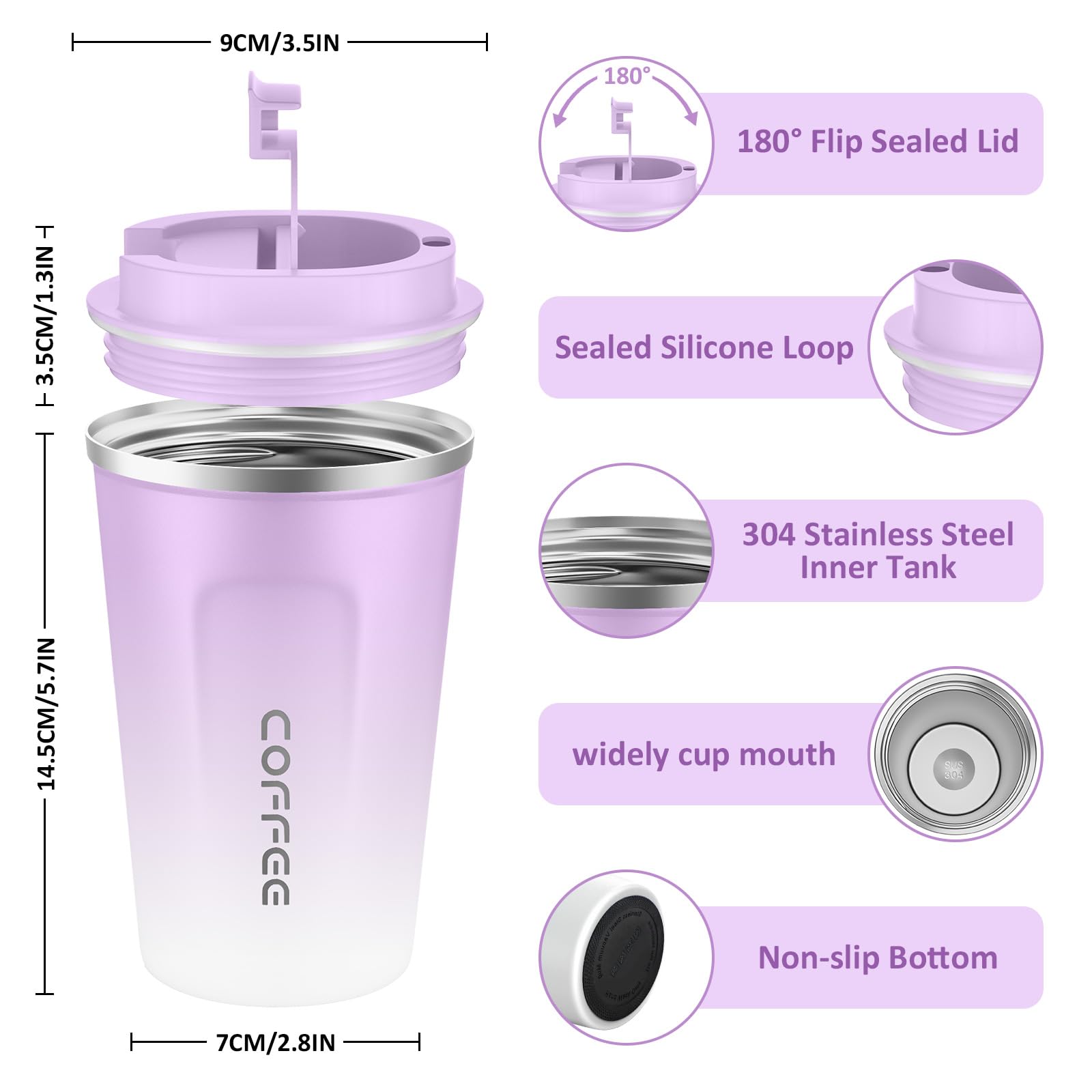 CS COSDDI rubber base prevents slipping on desks and tables.