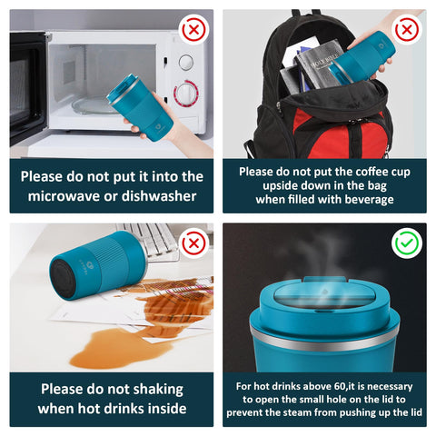 CS COSDDI mug fits most car cup holders for easy commuting
