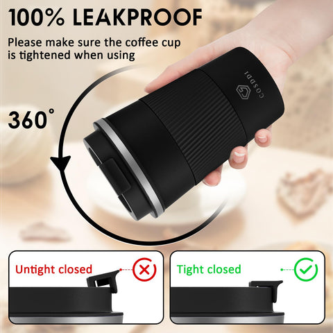 Vacuum insulation helps keep drinks at temperature longer, CS COSDDI tumbler.