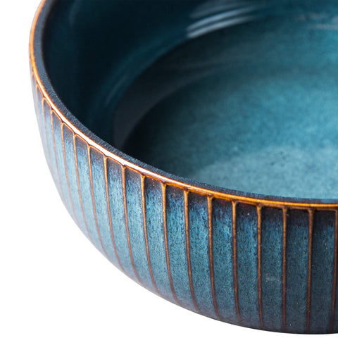 CSYY salad bowl with elegant golden edge enhances table presentation