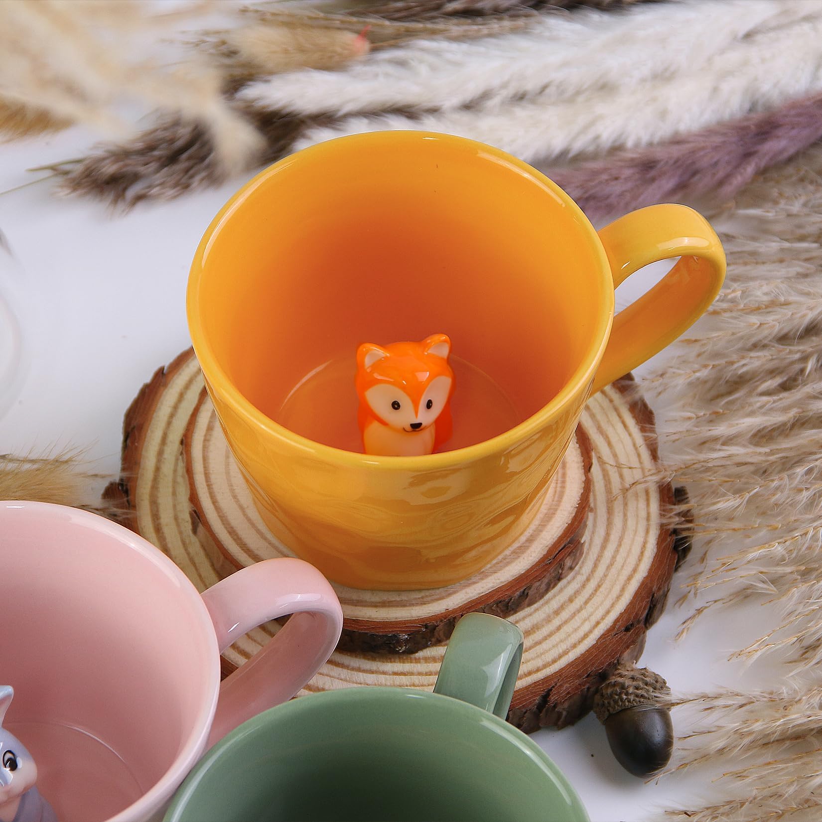Cteaffee 3d-animal-inside-mug reveals a playful fox as you drink.