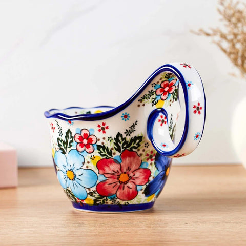 Cteaffee decorative bowl for gifts, blue pattern