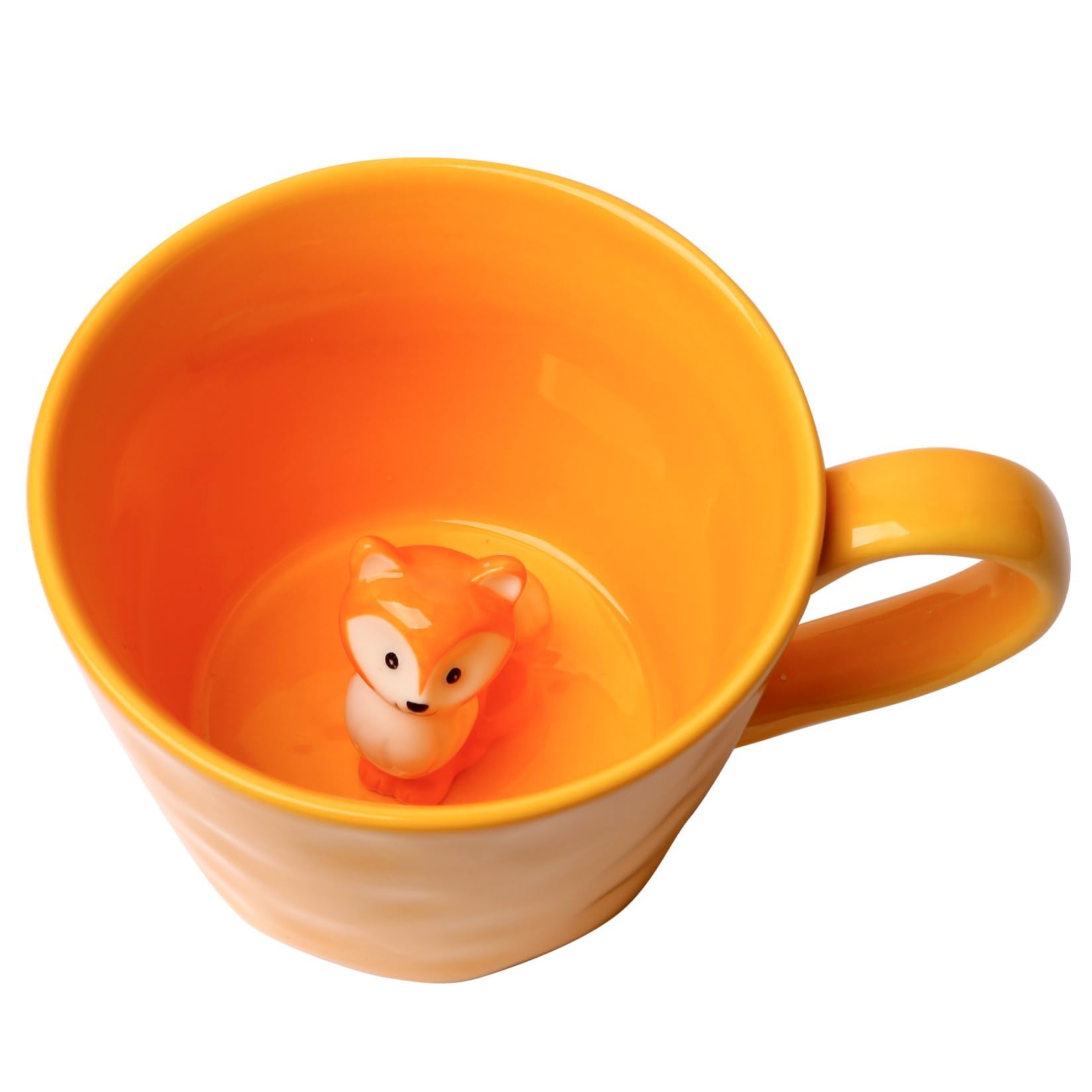 Cteaffee fox-inside-mug adds whimsy to your morning coffee ritual.