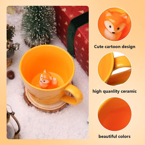 Cteaffee fox-smiling-mug provides cheerful design for morning rituals.