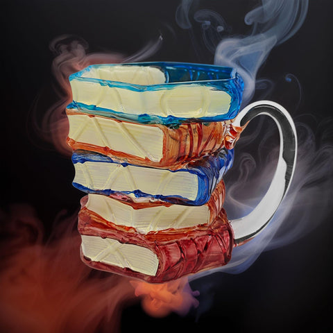 Cteaffee raindrops-embossed glass mug showing beverages clearly for aromatic coffee.