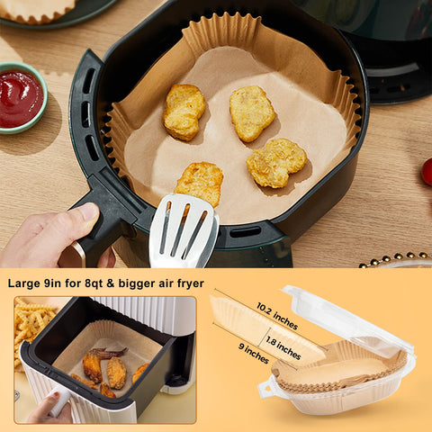 Ctizne air fryer liner, 10.2-inch top width, fits large baskets