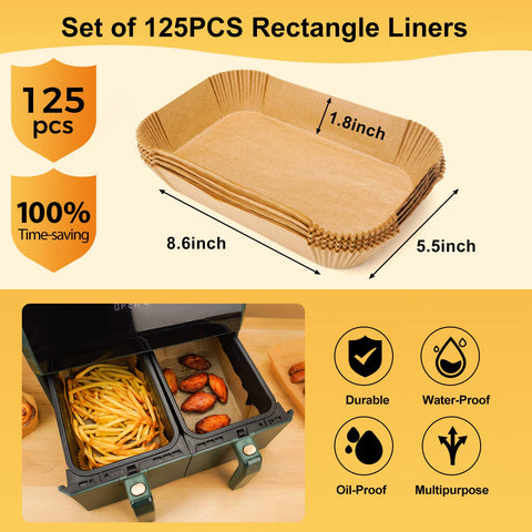 ctizne disposable parchment liner dual-basket fits fries without sticking