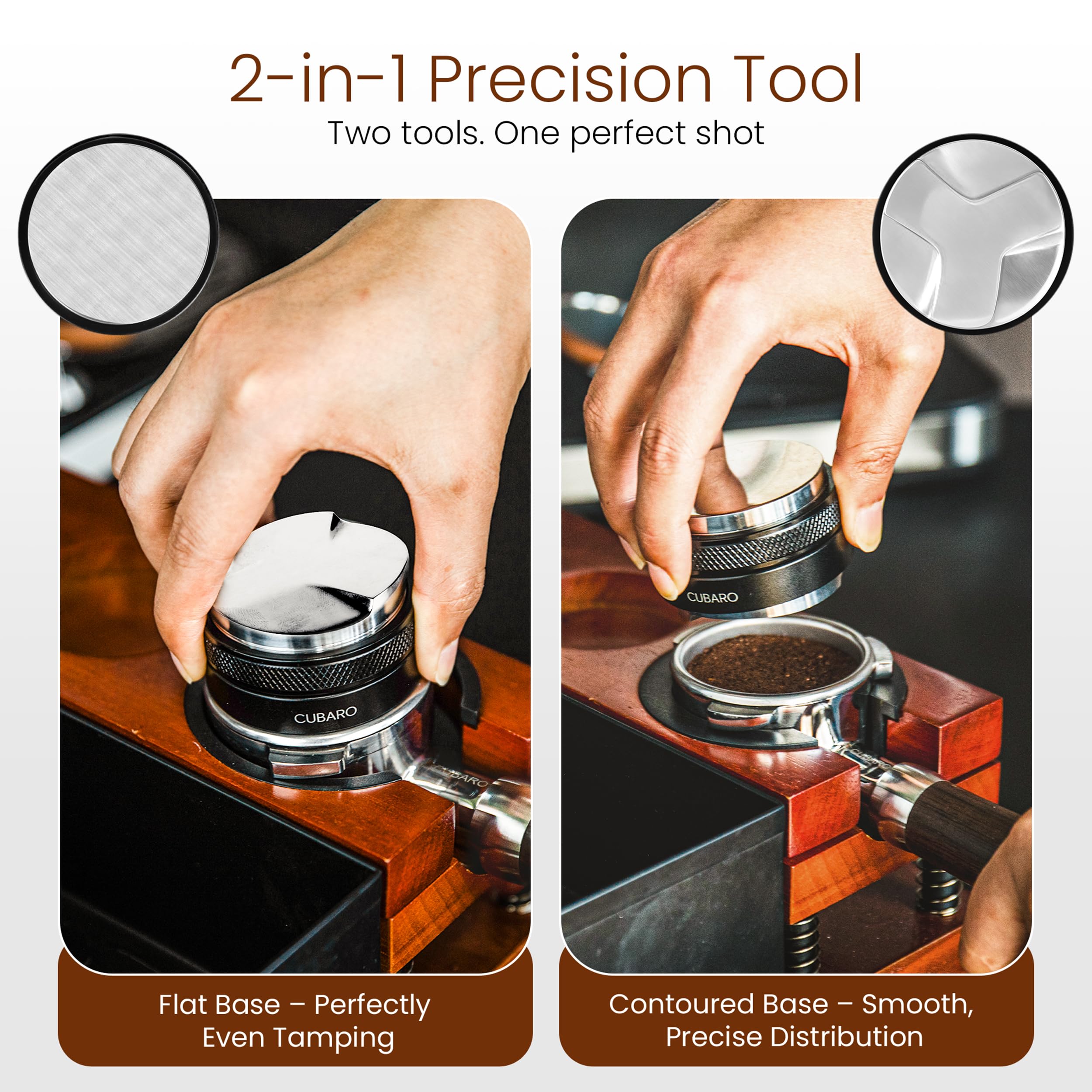 CUBARO adjustable depth control for repeatable tamp height.