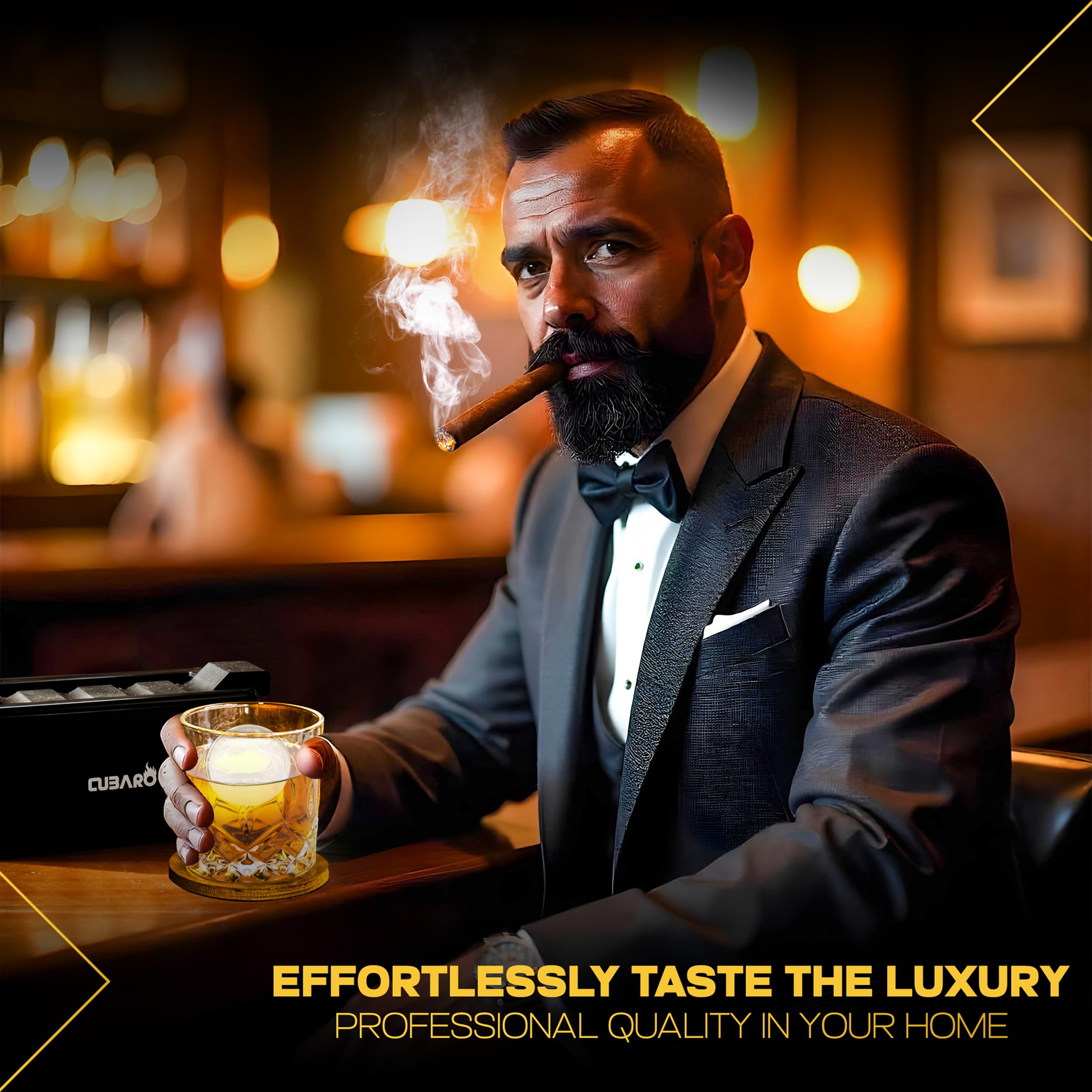 CUBARO bar-quality ice spheres upgrade home cocktails with style.