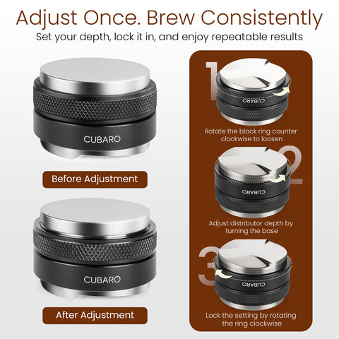 CUBARO heavy base adds stability for smooth tamping.