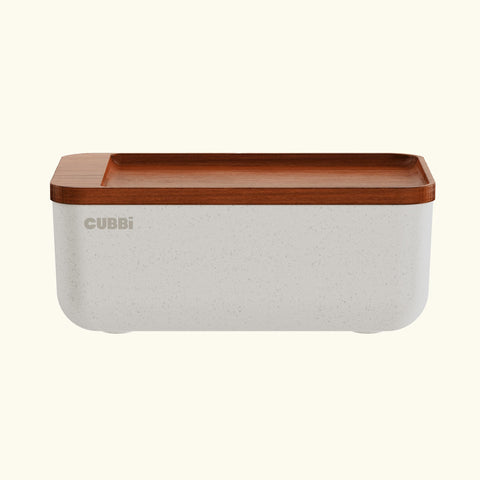 Cubbi organized storage keeps gear neatly in one place.