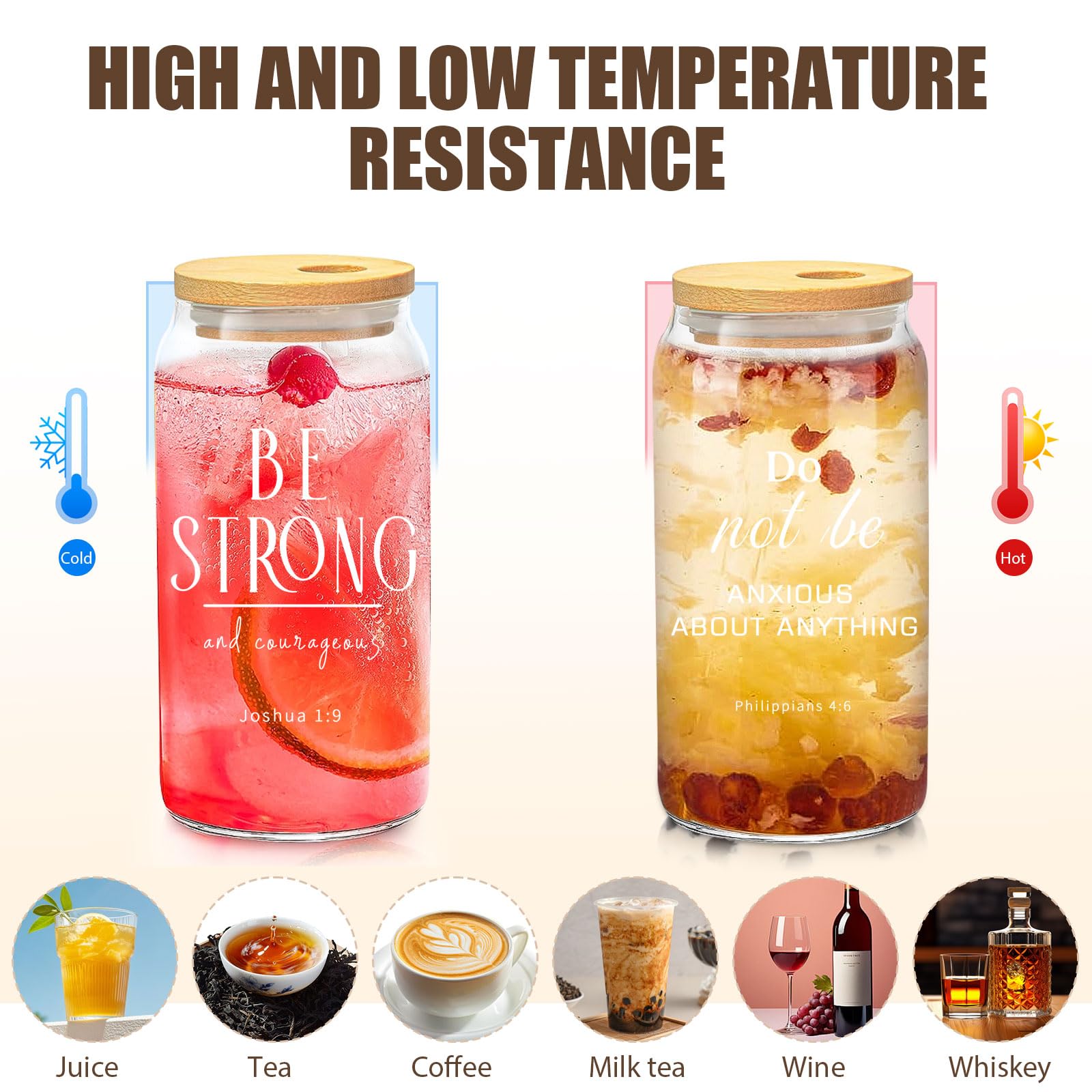 Cubotn inspirational scriptures on cups offer daily faith reminders.