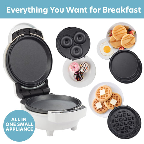 CucinaPro 3-in-1 mini breakfast maker pancake plate for fluffy, golden pancakes