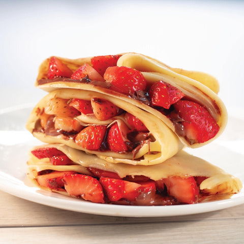 CucinaPro batter spatula included for smooth, even batter distribution.