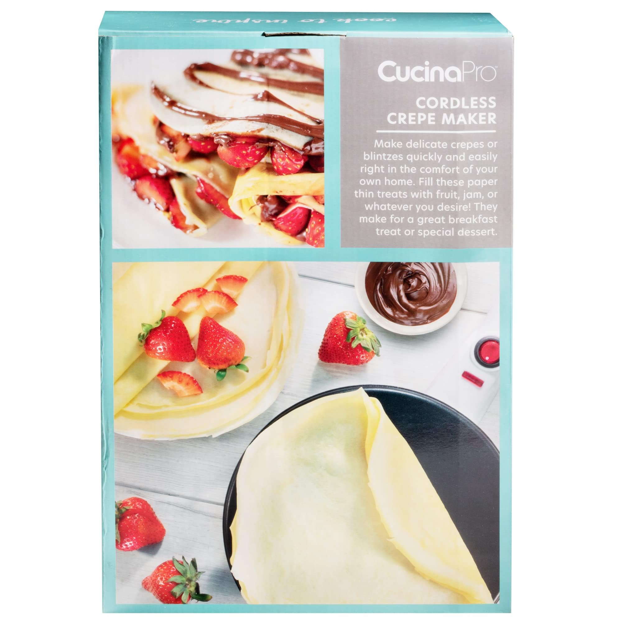 CucinaPro Christmas morning crepes ready to serve for family breakfast.