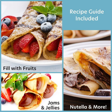 CucinaPro instruction booklet and recipe guide to spark crepe ideas.