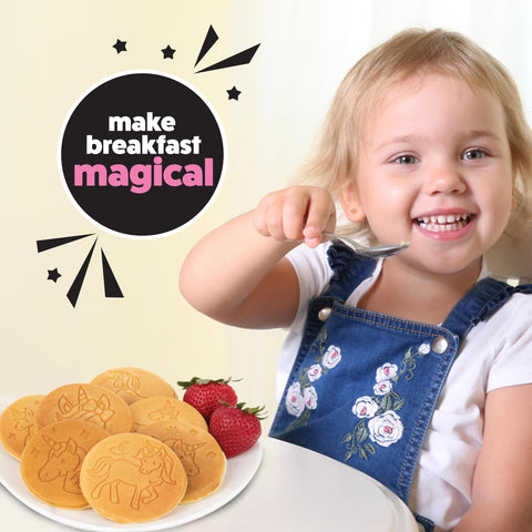 CucinaPro Nonstick Flapjack Pan offers easy release and quick cleanup.