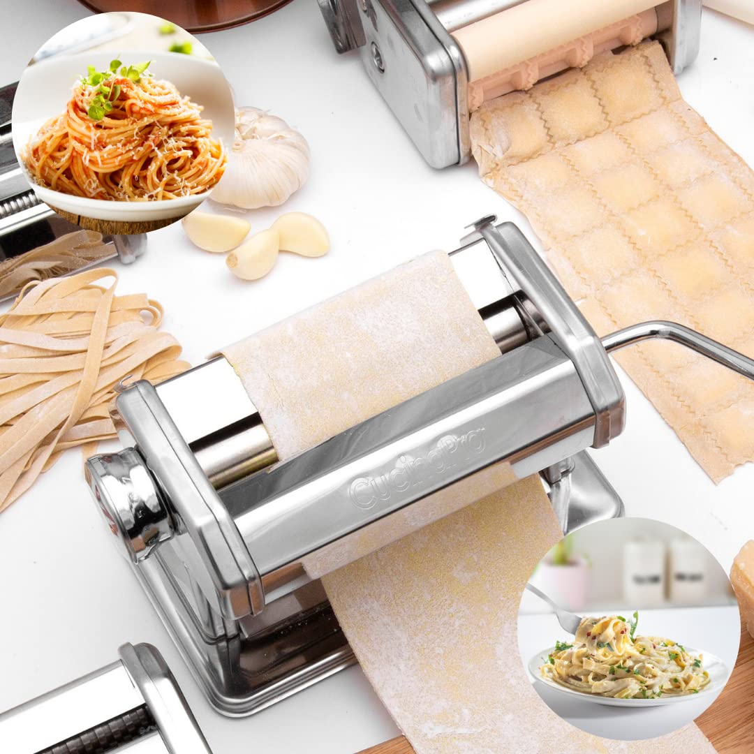CucinaPro Pasta Maker Deluxe compact storage on countertop