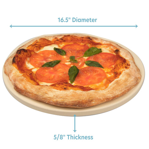 CucinaPro pizza stone for grill creates restaurant-like crust with moisture-absorbing surface.