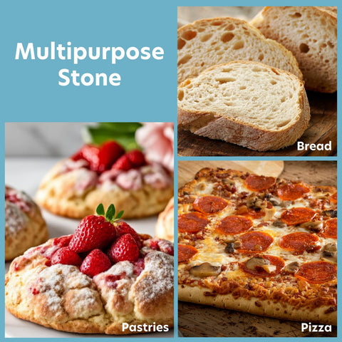 CucinaPro pizza stone rectangle 16x14 ready for large pizzas