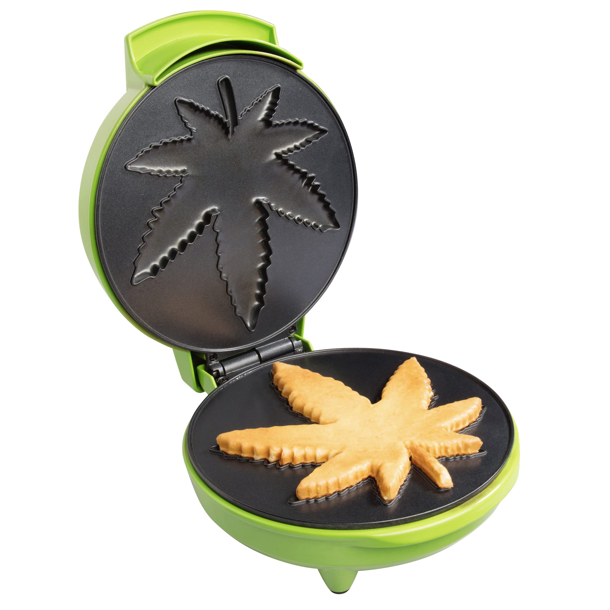 CucinaPro pot leaf waffle maker holiday gift idea with playful novelty appeal.