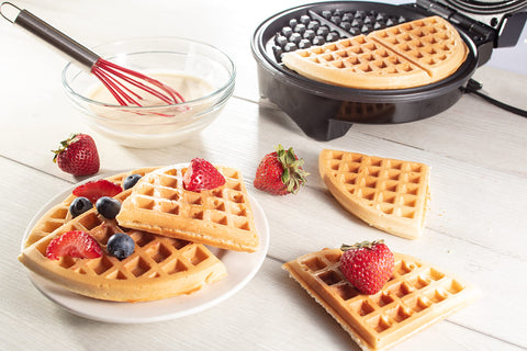 CucinaPro 7 inch waffle results in shareable breakfast portions.