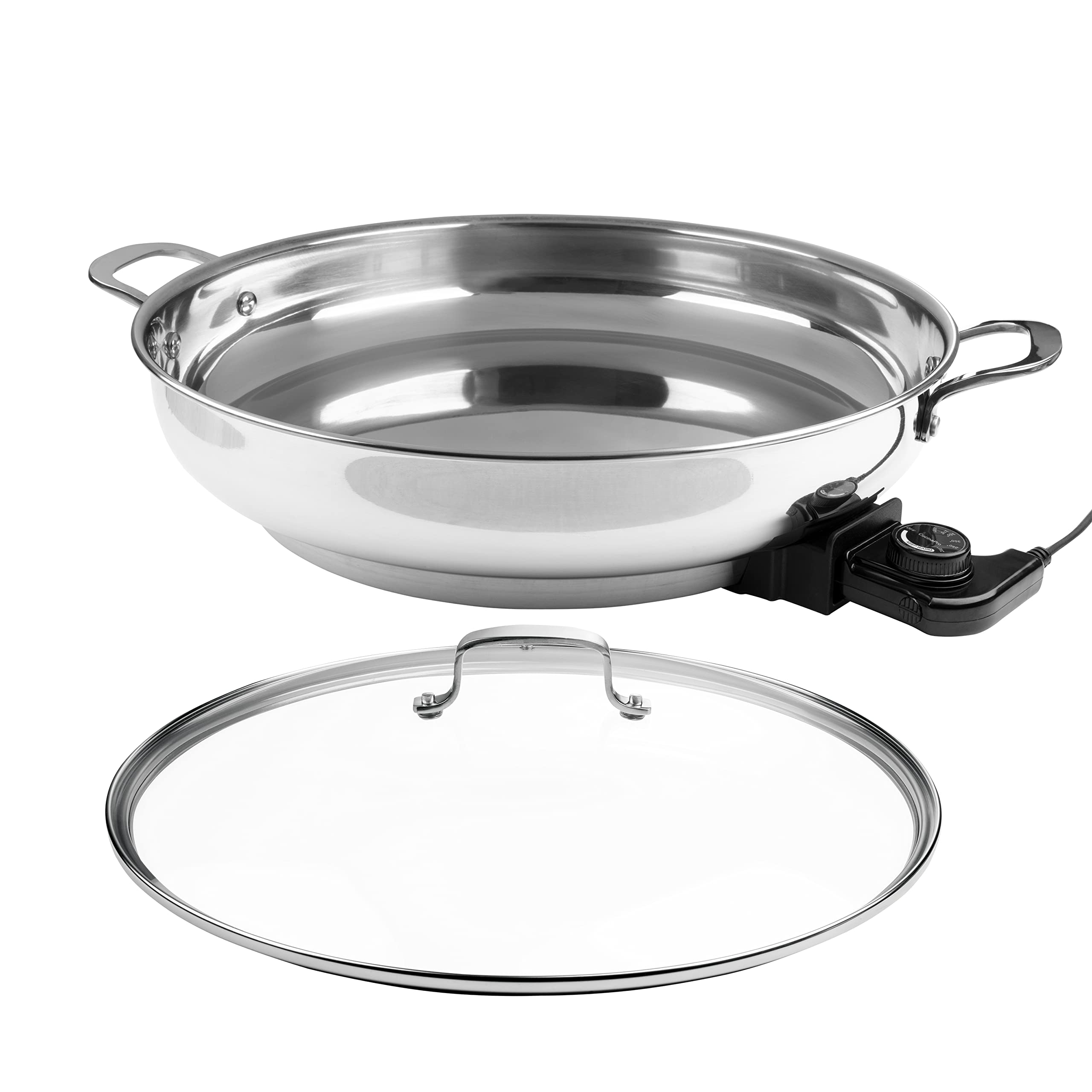 Cucinapro XL electric skillet versatile cooking from sautéing to browning.