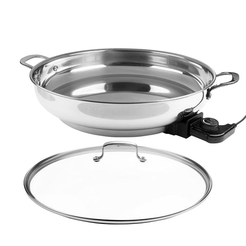 Cucinapro XL electric skillet versatile cooking from sautéing to browning.